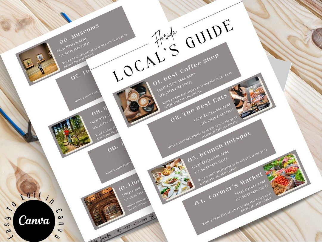 Real Estate Local Guide Template, Welcome Guide, City Guide Flyer ...