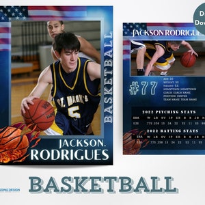 Basketball Trading Card Template | Trading Card Template | Canva Template | Editable Trading Card | Basketball Card