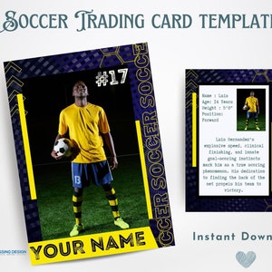 Soccer Trading Card Template | Trading Card Template | Canva Template | Editable Trading Card | Soccer Card