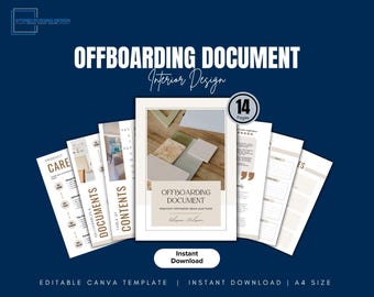 Interior Design Client Offboarding Template | Canva Project Handover (Digital Download)