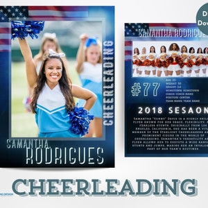 Cheerleading Trading Card Template | Trading Card Template | Canva Template | Editable Trading Card | Cheer Card