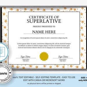 Superlative Awards - Etsy Norway