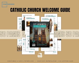 Catholic Church Welcome Guide | Editable Parish Template (Canva)