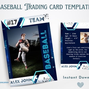 Baseball Trading Card Template | Trading Card Template | Canva Template | Editable Trading Card | Baseball Card