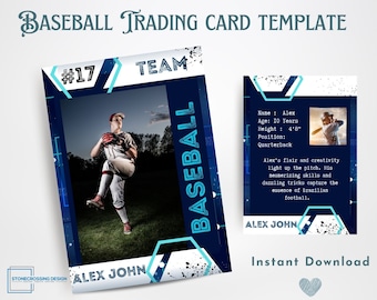 Baseball Trading Card Template | Trading Card Template | Canva Template | Editable Trading Card | Baseball Card