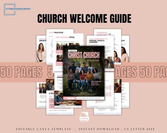 Church Welcome Guide | Multicultural, Non-Denominational (Editable Canva Template)