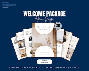 Interior Design Client Welcome Kit | Editable Canva Template (Digital)