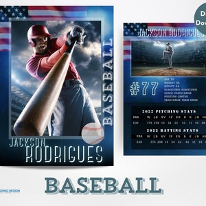 Baseball Trading Card Template | Trading Card Template | Canva Template | Editable Trading Card | Baseball Card
