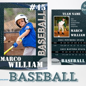 Baseball Trading Card Template | Trading Card Template | Canva Template | Editable Trading Card | Baseball Card