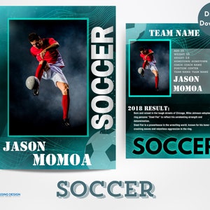 Soccer Trading Card Template | Trading Card Template | Canva Template | Editable Trading Card | Soccer Card