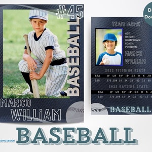 Baseball Trading Card Template | Trading Card Template | Canva Template | Editable Trading Card | Baseball Card