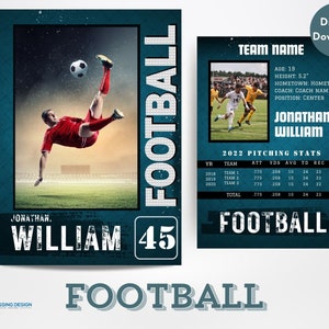 Football Trading Card Template | Trading Card Template | Canva Template | Editable Trading Card | Football Card