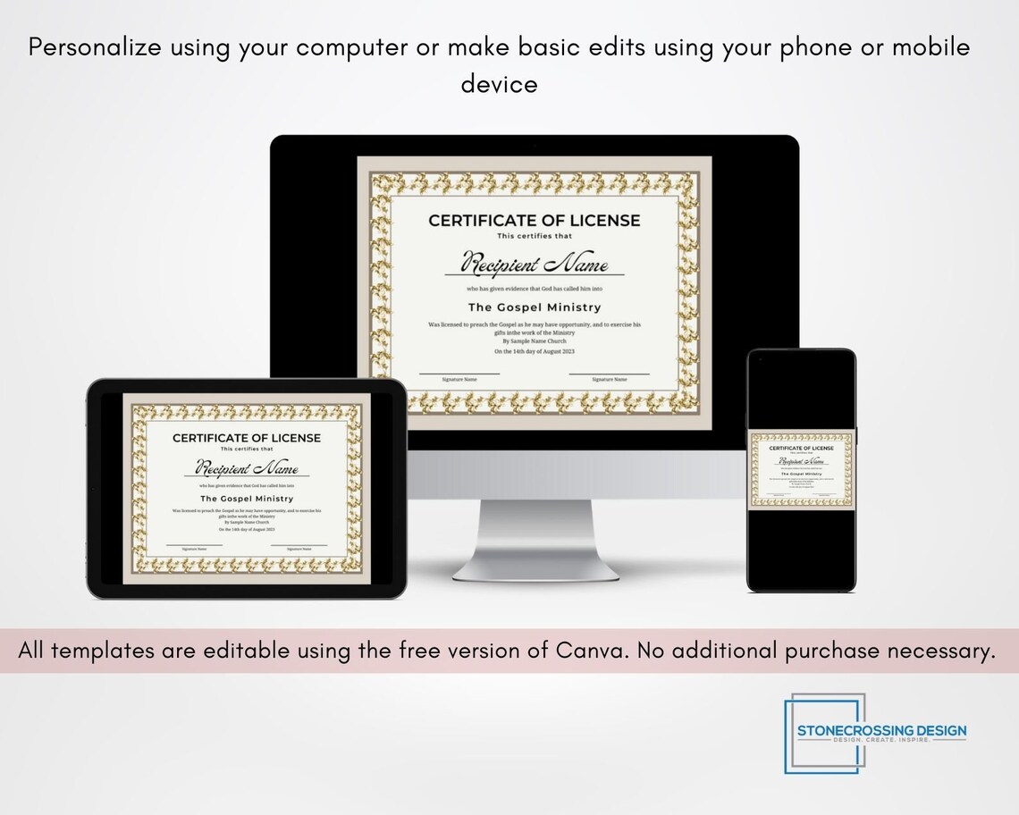 Image 4 for Certificate Of License Template