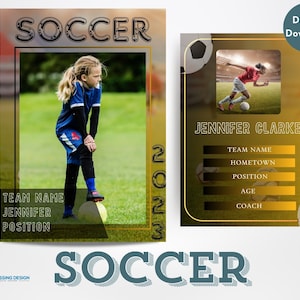 Soccer Trading Card Template | Trading Card Template | Canva Template | Editable Trading Card | Soccer Card