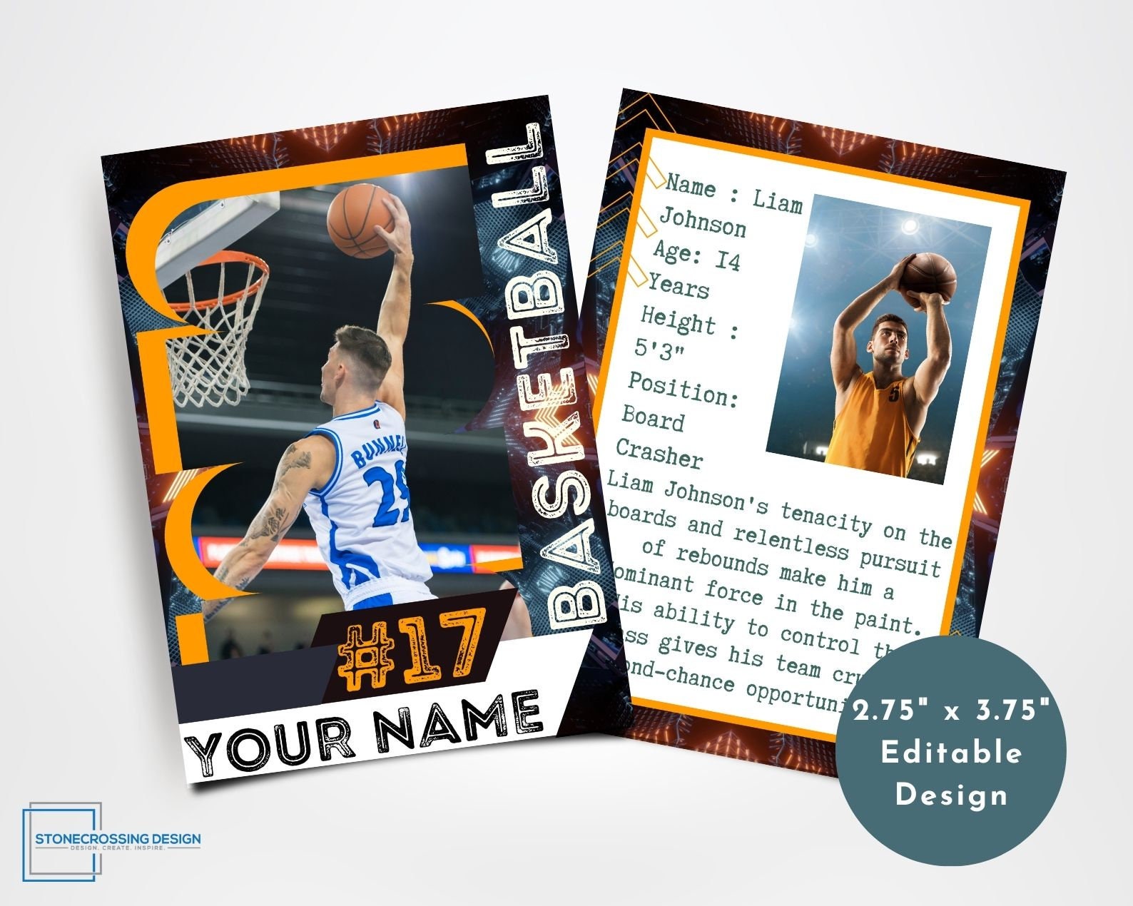 Basketball Trading Card Template Trading Card Template Canva Template Basketball Trading Card Template Trading Card Template Canva Template