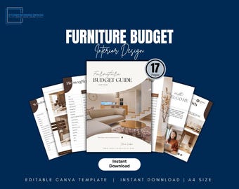 Furniture Budget Template | Interior Design Client Guide (Canva Editable)