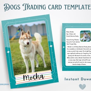 Plantilla de tarjeta comercial para perros / Plantilla de tarjeta comercial / Plantilla Canva / Tarjeta comercial editable / Tarjeta para perros