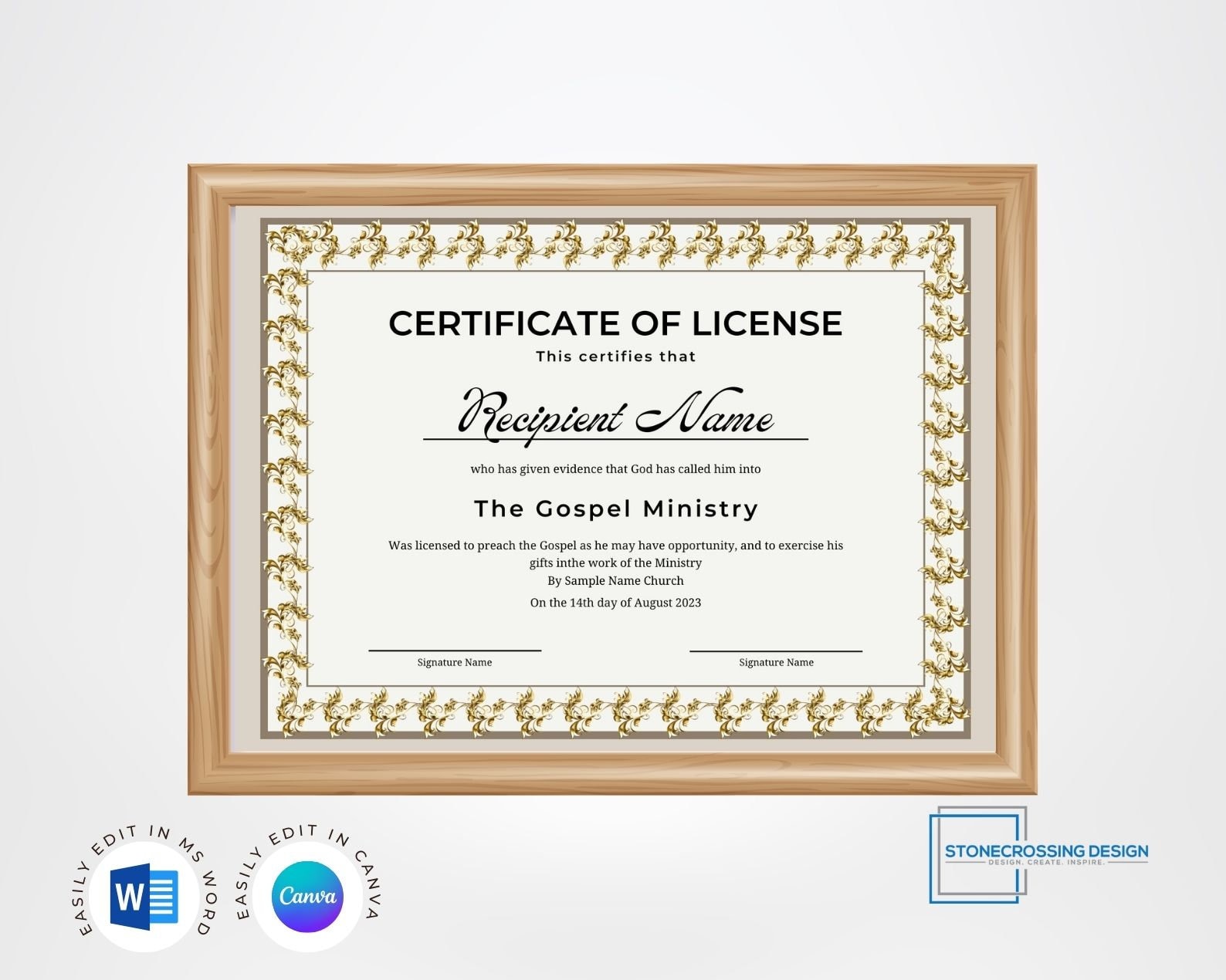 Image 6 for Certificate Of License Template