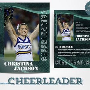 Cheerleading Trading Card Template | Trading Card Template | Canva Template | Editable Trading Card | Cheer Card