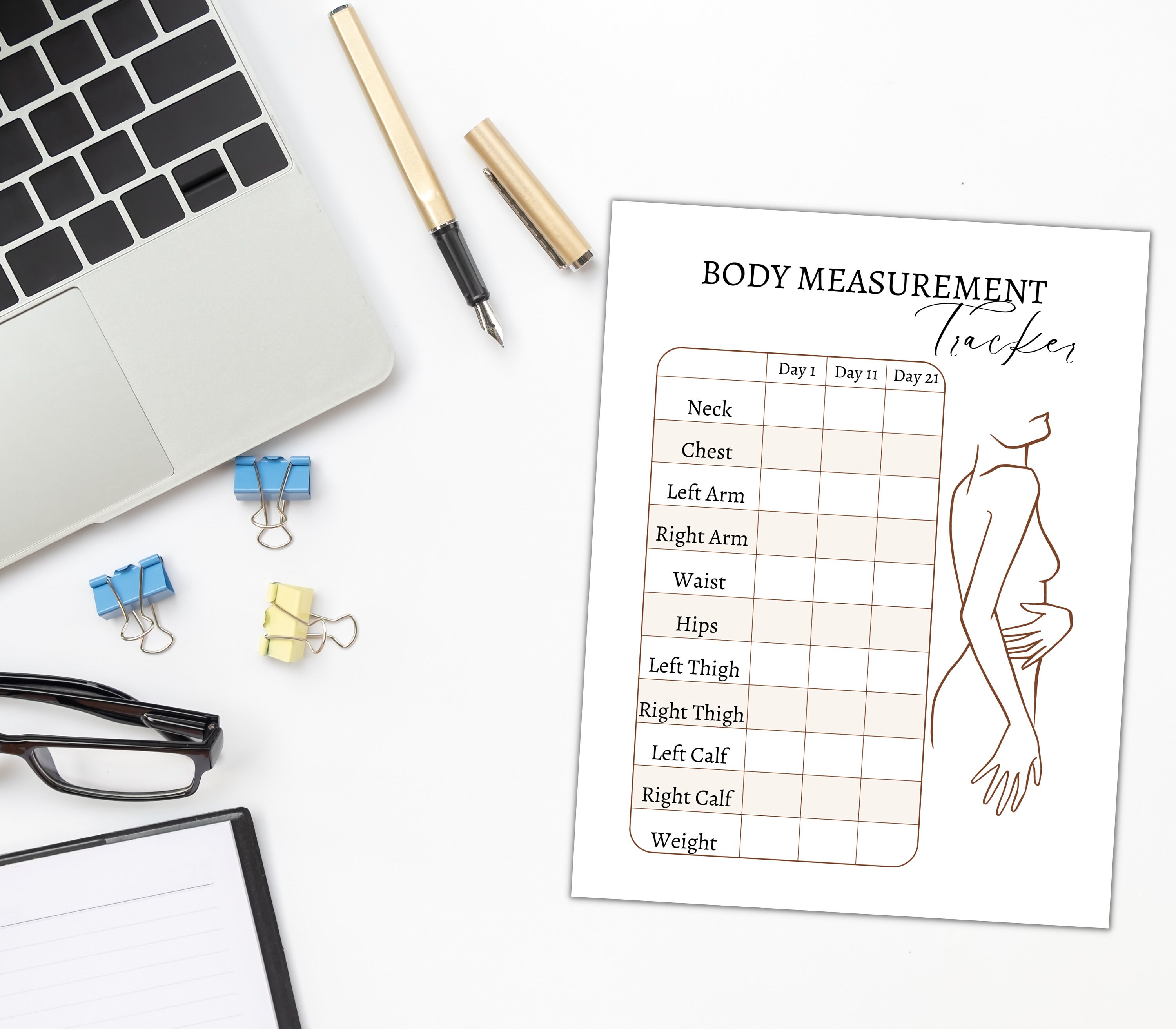 Printable Workout Planner Pages, Fitness Journal, Weight Loss Tracker ...