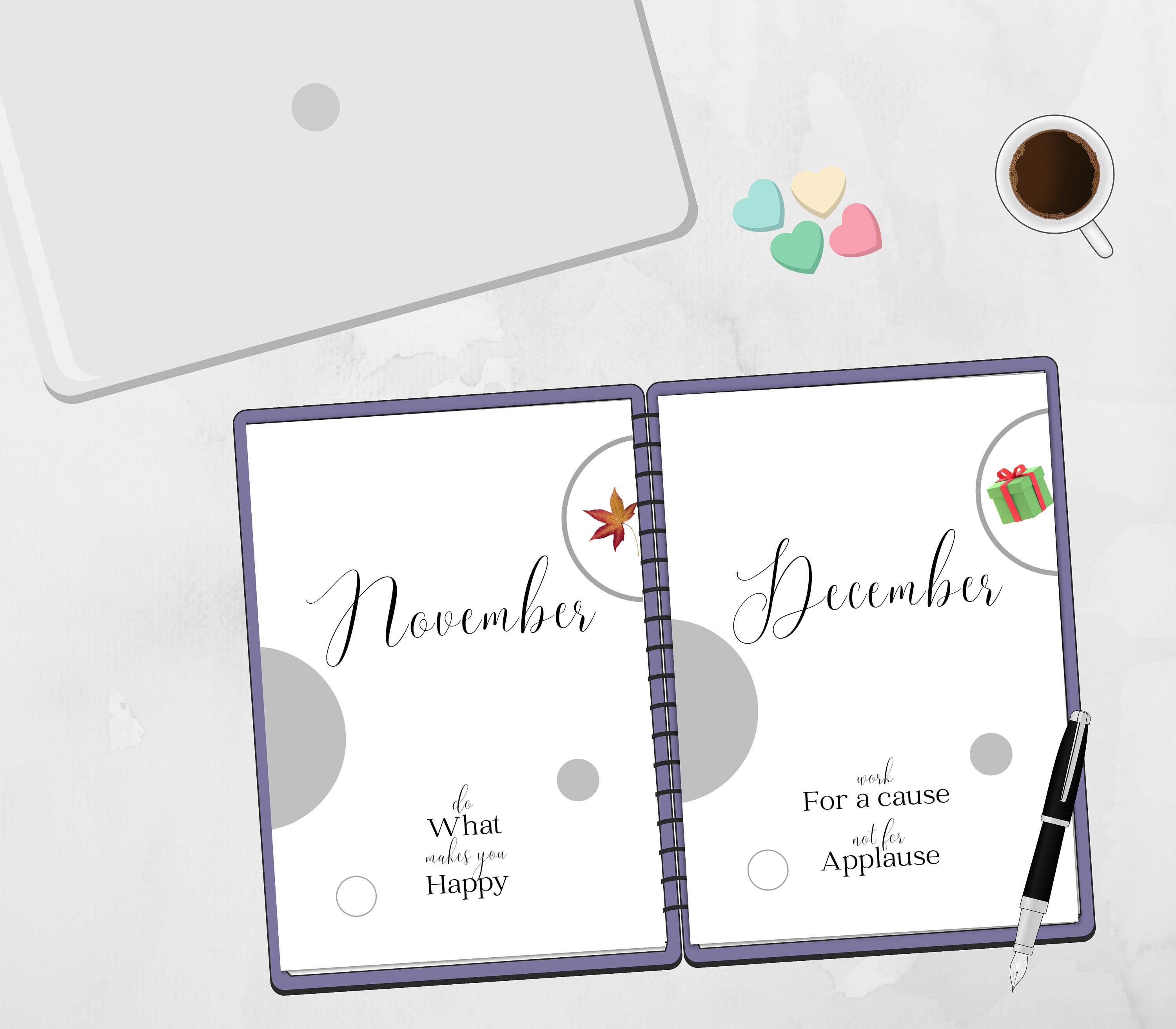 Printable Monthly Cover Pages, Seasonal Monthly Dashboard, Cover Page Inserts, Journal Dividers ...