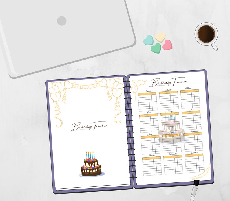 Printable Birthday Organizer