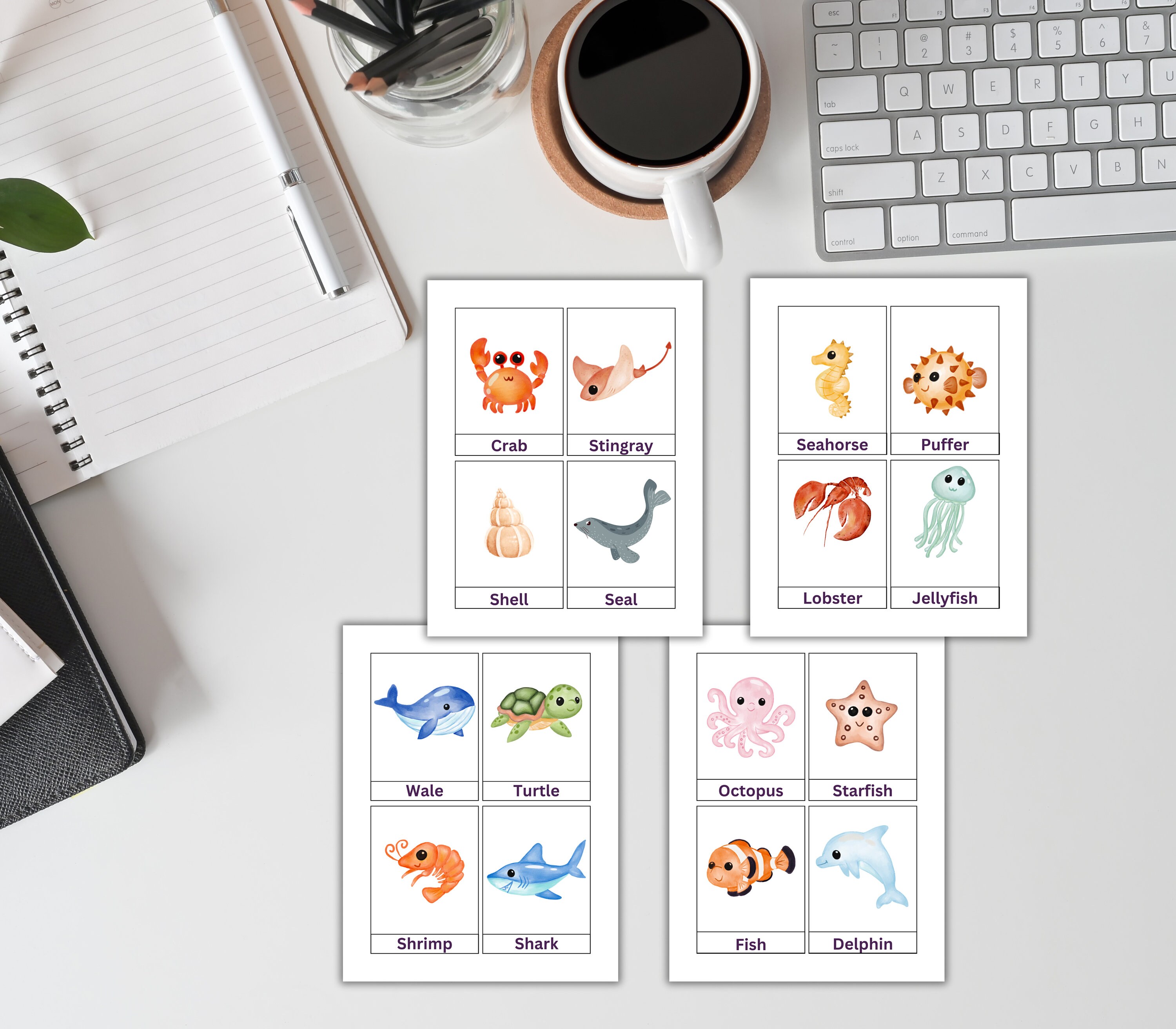 Printable Sea Animals Learning Bundle: Kids Activities (PDF) - Etsy