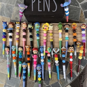 Canetas de miçangas para porta | Canetas de personagens | Canetas de miçangas | Canetas extravagantes