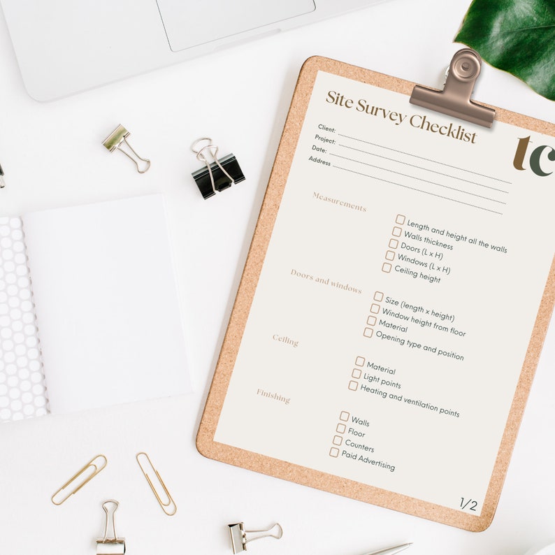 Editable Site Survey Template Site Survey Checklist Survey Checklist