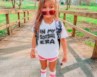 In My Softball Era Shirt. Kids Softball Tee. Comfort Colors Youth Shirt.