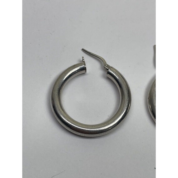 Vintage Sterling Silver 925 Earrings Jewelry Hugg… - image 2
