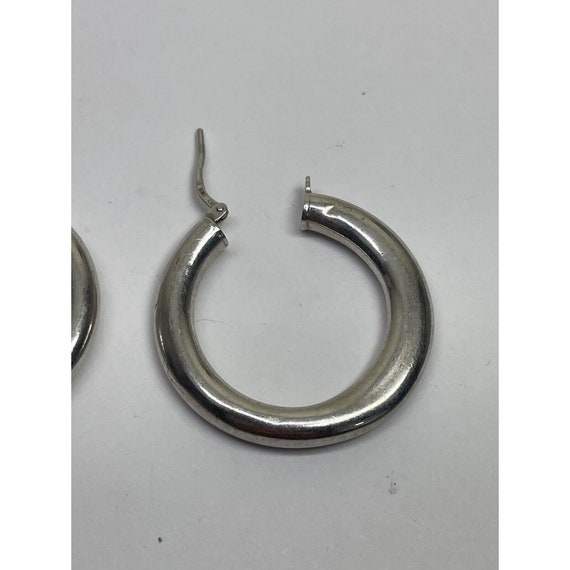 Vintage Sterling Silver 925 Earrings Jewelry Hugg… - image 3