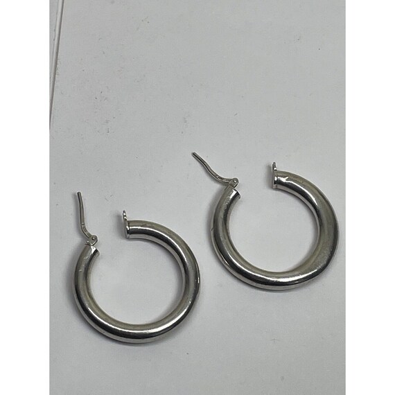 Vintage Sterling Silver 925 Earrings Jewelry Hugg… - image 9