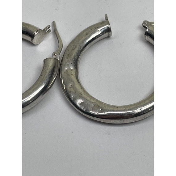 Vintage Sterling Silver 925 Earrings Jewelry Hugg… - image 7