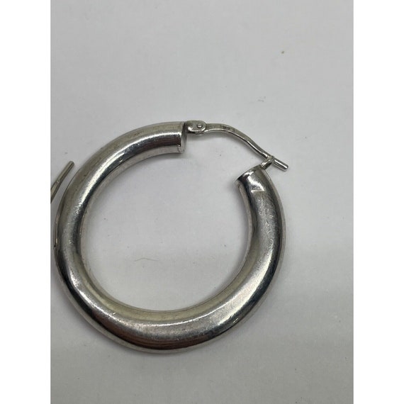 Vintage Sterling Silver 925 Earrings Jewelry Hugg… - image 4