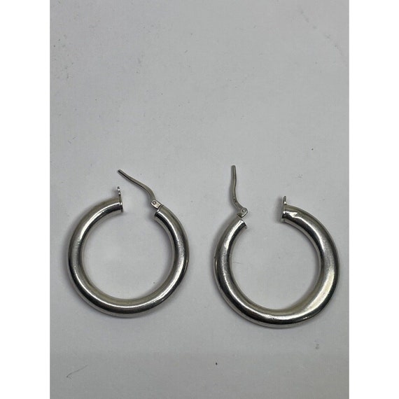 Vintage Sterling Silver 925 Earrings Jewelry Hugg… - image 1