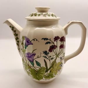 Vintage Poole Pottery Ferndown Kaffekanna Camperdown Collection Botanisk Tekanna