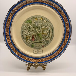 Antique  Adams Pottery Collectors Large Plate  -  Illustrations from Dickens - Old Curiosity Shop