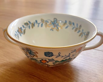 Vintage Mason's Patent Ironstone Floral Soup Dish | Antikes englisches Keramik Geschirr | Vintage Keramik Suppenschüssel