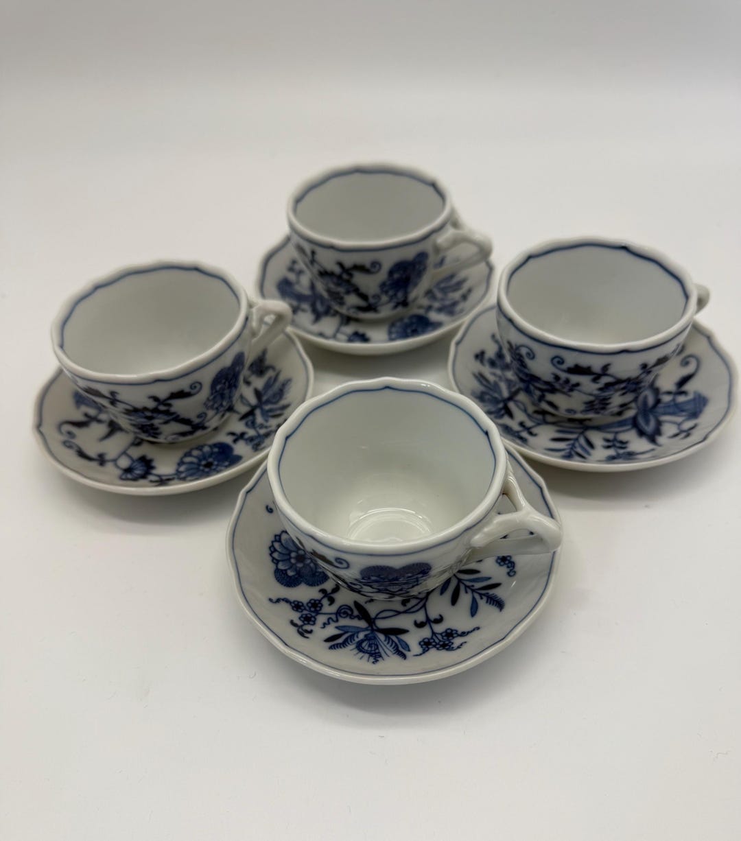 Vintage Blue Danube Tea Cups and Saucers Set of 4 – Japanese Porcelain ...