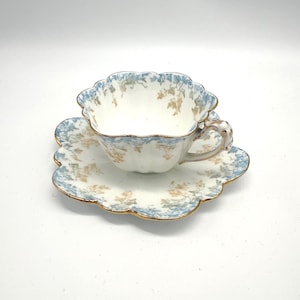 Elegant Antique Foley China Empire Shape Cup & Saucer Set – Trailing Ivy 5045 – English Teacup – Vintage Tea Party Gift