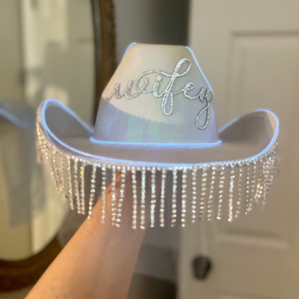 Bride Cowgirl Hat with Fringe