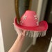Pink Cowboy Hat With Fringe - Etsy