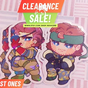 Adesivi Chibi trasparenti e lucenti di MGS - SVENDITA!
