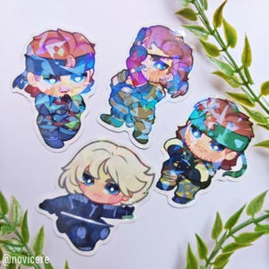 MGS Clear Shiny Chibi Stickers - Metal Gear Solid