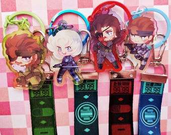 MGS Lanyard Keychains (Venom Snake, Big Boss, Solid Snake, Raiden) - Metal Gear Solid