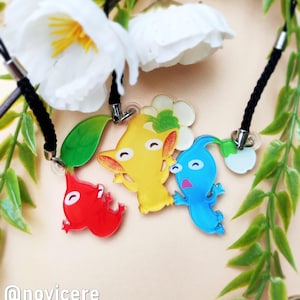 Pikmin Borderless Phone Charms - Yellow, Blue, Red Pikmin