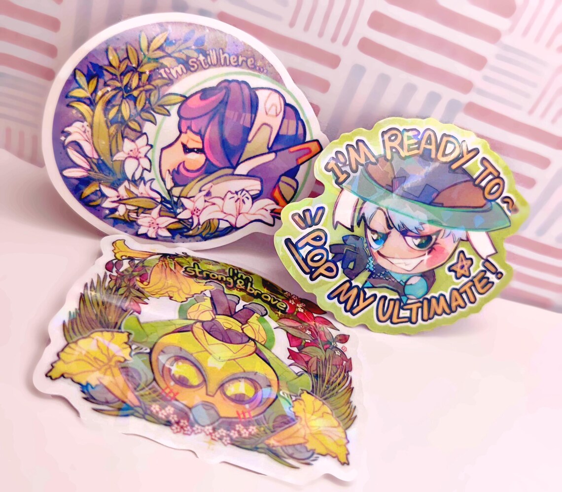 Overwatch Clear Holo Stickers - Mizuki, Juno, Orisa - Etsy