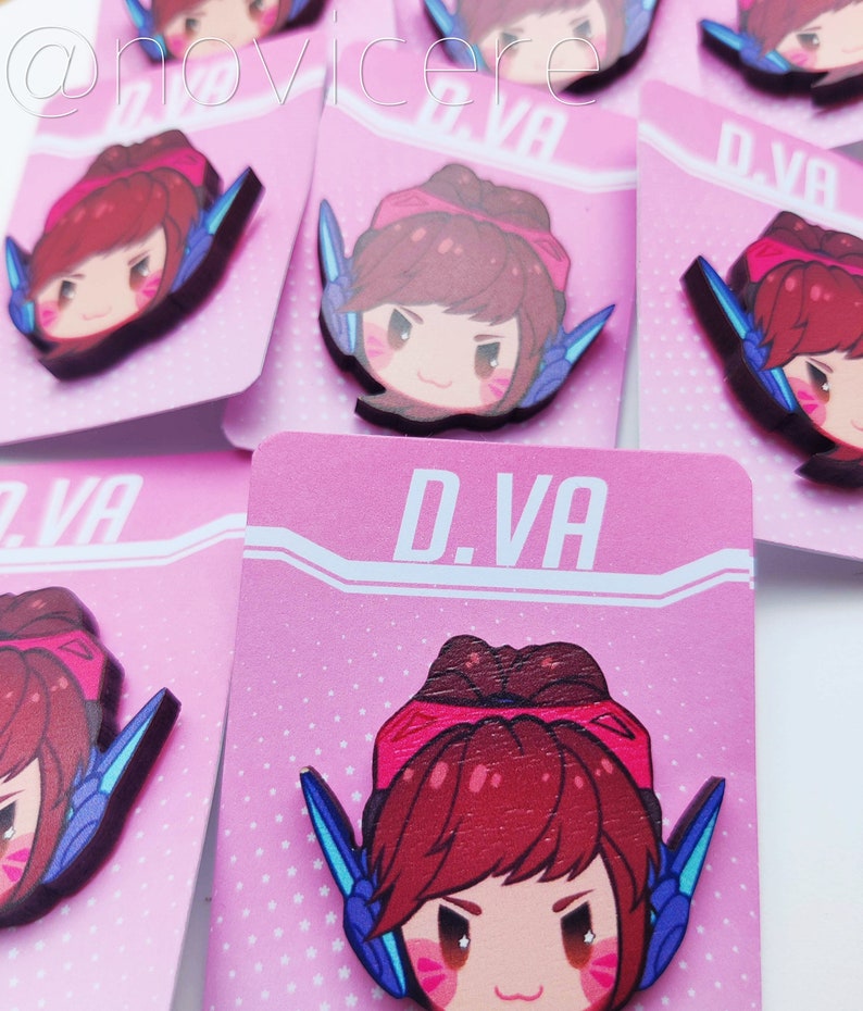 D.va Wooden Pins Overwatch Etsy