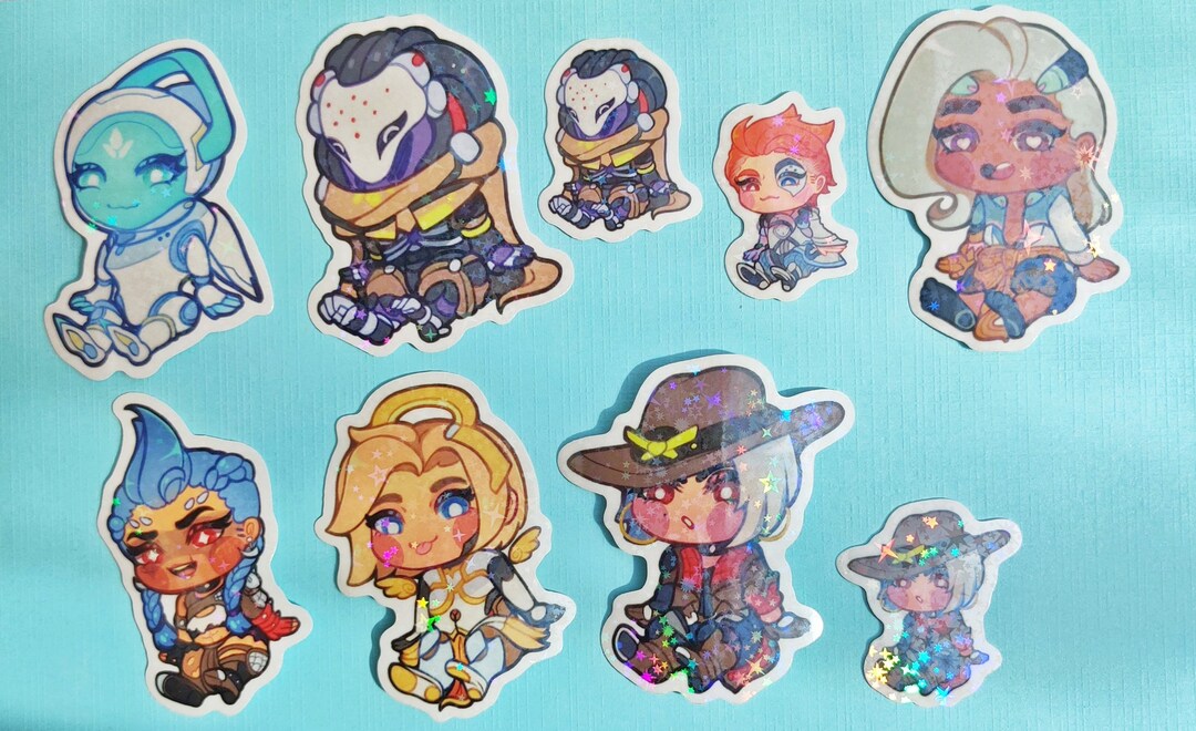 Overwatch Clear Shiny Chibi Stickers Overwatch - Etsy